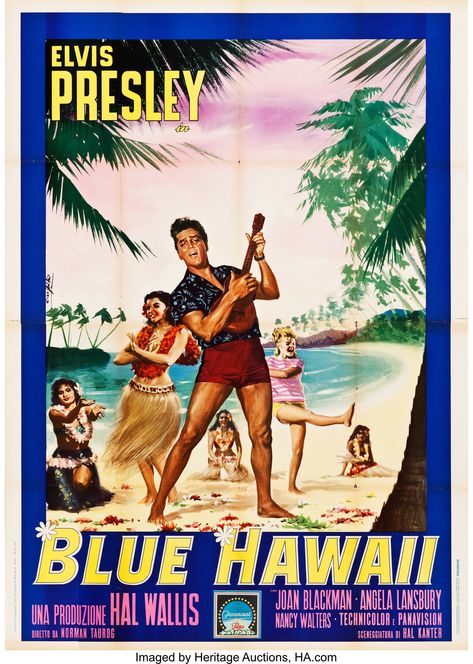 Elvis Presley Hawaii, Elvis Presley Blue Hawaii, Elvis Presley Posters, Old Movie Poster, Movie Poster Frames, Elvis Presley Movies, Hawaii Vintage, Old Movie, Summer Movie