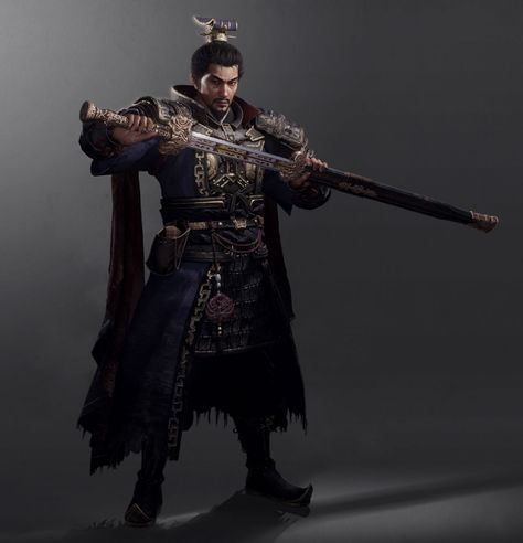 Cao Cao Art - Wo Long: Fallen Dynasty Art Gallery Wo Long Fallen Dynasty Art, China Warrior, Wo Long Fallen Dynasty, Dynasty Characters, Jade Empire, Three Kingdom, Game Character Design, Ancient China, Video Game Characters