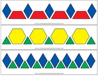 I found a great website today with these free Pattern Block Printables: Prekinders. They also have a TON of other great ideas! I got my Wooden Pattern Blocks Here! Anyway, they are a big hit with my kiddos, I also gave them to my 3 year old and asked her to do 1 card. When…Read More Free Pattern Block Printables, Block Activities, Pattern Block Printables, Pattern Blocks Activities, Block Games, Preschool Patterns, Shape Activities, Pattern Cards, Math Patterns