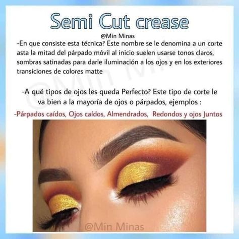 Semi Cut Crease, Makeup Ojos, Work Makeup, Cut Crease Makeup, Makeup Pro, Makeup Class, Face Chart, School Makeup, Trendy Makeup