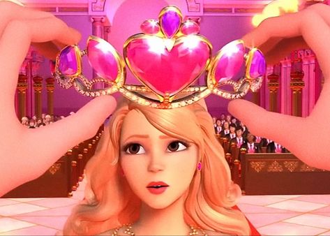 Princess Charm School Crown, Barbie Princess Charm School, Barbie Jokes, Princess Charm School, Popcorn Party, Barbie Cartoon, Disney Characters Videos, Mermaid Pictures, Im A Barbie Girl