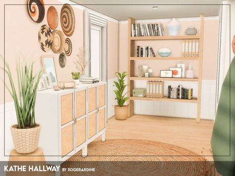 The Sims Resource - Kathe Hallway (TSR only CC) Sims 4 Hallway Cc, Furniture Mods, Sims4 Furniture, Sims Furniture, Room Clutter, Sims 4 Cc Furniture, Hall Decor, Cute Games, Sims Community