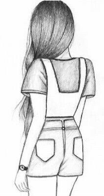 Cute Pictures Drawings Easy, Girly Drawings Pencil, Drawing Ideas Sketches Easy, Cool Pencil Drawings Easy, Hand Pencil Sketch, Cute Pencil Drawings, Woman Drawing Easy, Sketch Of Girl, New Drawing Ideas