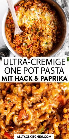 One Pot Pasta mit Hackfleisch und Paprika: aka die neue Nudelpfanne! Dieses Rezept ergibt eine ganz schnelle und einfache Mahlzeit, perfekt für eine Familie und in nur einem Topf gekocht! | #onepotpasta #nudelpfanne #nudelrezepte #einfachkochen #einfacherezepte #schnelleküche #alltagsküche Dinner Recipes Easy Quick, One Pot Pasta, One Pot, Quick Easy Meals, Easy Dinner Recipes, Healthy Dinner Recipes, Healthy Dinner, Family Meals, Easy Dinner