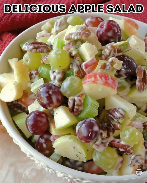 Easy Family Recipes Recipe Deli, Apple Salad Recipe, Grilled Chicken Pasta, Apple Salad Recipes, Easy Family Recipes, Kids Meal Plan, Cold Pasta, Honeycrisp Apples, Crunchy Pecans