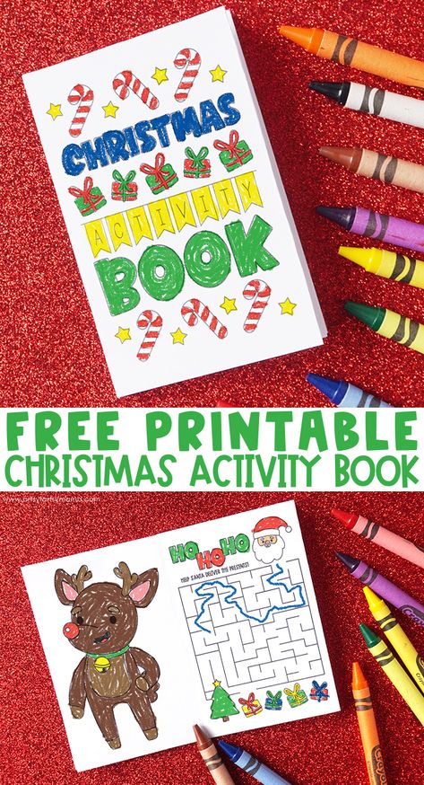 Free Christmas Activities, Christmas Activities For School, Christmas Printable Activities, Christmas Maze, December Ideas, Calendar Advent, Christmas Books For Kids, Christmas Activity Book, Book Christmas