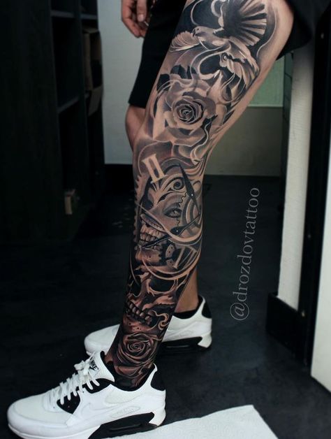 The Best Sleeve Tattoos Of All Time - TheTatt Tattoo Lower Back, Tato Maori, Leg Tattoo Ideas, Best Leg Tattoos, Full Leg Tattoos, Polynesian Tattoos, Tattoo Zeichnungen, Geometric Tattoos, Tattoos Geometric