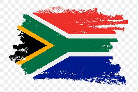 Flag South Africa, South Africa Flag, South African Flag, Africa Flag, African Flag, Flag Painting, Photoshop Design Ideas, Paint Strokes, Photoshop Design