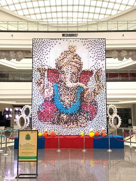 It started as a bit of a shocker – in a day when all things plastic are frowned upon, Seawoods Grand Central (SGC)  Mall, in an eco-friendly celebration of the Ganesh Chaturthi festival, came up with the idea of creating a huge Ganpati idol, which finally materialized with more than 10.800 plastic bottles being used. Yes, plastic bottles. #marketingnews #plasticganeshidol #rudraensolutions #sgcmall #ecofriendlycelebrations Plastic Waste Management, Ganesh Chaturthi Festival, Ganpati Idol, Ganpati Ji, Ganesh Idol, India Book, Grand Central, Unique Book, Ganesh Chaturthi