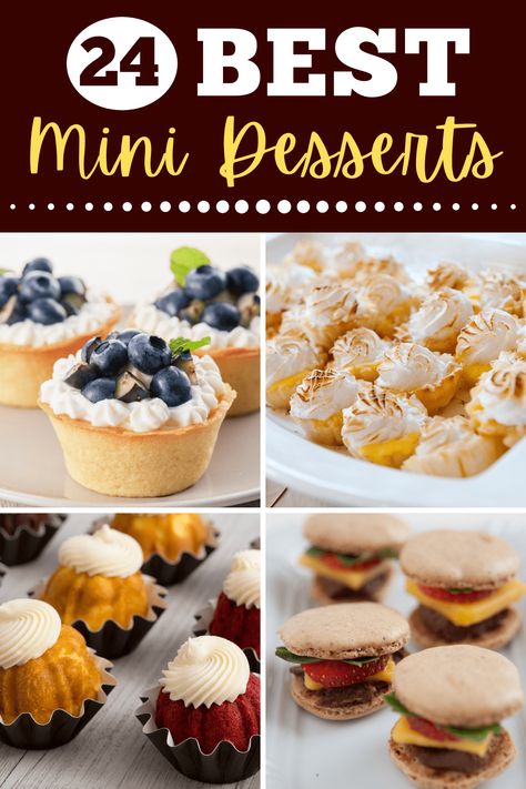 Mini-desserts may be tiny treats, but they're big on flavor and satisfaction! From brownie bites to mini-cheesecakes, these little bites are sure to delight. Bite Sized Desserts For A Crowd, Mini Desserts Ideas, Tiny Desserts, Desserts Mini, Mini Brownie Bites, Bakery Sweets, Mini Dessert Recipes, Mini Dessert Cups, Desserts Ideas