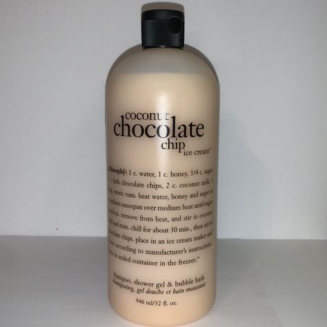 Philosophy Coconut Chocolate Chip Ice Cream Philosophy 3-In-1 High-Foaming Shampoo, Shower Gel & Bubble Bath Jumbo Size 32 Oz New, Not Used Coconut, Chocolate, Cream, Honey Opened To Smell Minor Evaporation Can Be Normal Get The Last Of Your Favorite Scents! Rare Exclusive Limited Edition Discontinued Hard To Find Unused Discontinued Item Not Responsible For Formula On Discontinued Items If This Is Your First Poshmark Purchase Add Code _giverer At Checkout For $10 Off!! Purchased In Store Authen Philosophy Coconut, Philosophy Shower Gel, Philosophy Products, Coconut Products, Cream Honey, Coconut Chocolate, Chocolate Chip Ice Cream, Shower Skin Care, Bath And Body Care