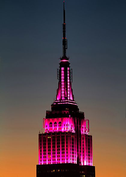 TP ESB in pink 1 20 13 Las Vegas City, Beautiful Scenery Pictures, The Empire State Building, Go Pink, I Love Ny, City That Never Sleeps, I ❤ Ny, Historical Pictures, Night City