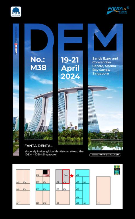 FANTA DENTAL sincerely invites global dentists to visit the 2024 #IDEM Singapore! 🥳
✨𝗗𝗮𝘁𝗲: 𝟭𝟵-𝟮𝟭 𝗔𝗽𝗿𝗶𝗹 𝟮𝟬𝟮𝟰
✨𝗕𝗼𝗼𝘁𝗵 𝗡𝗼.: 𝗠𝟯𝟴
✨𝗔𝗱𝗱𝗿𝗲𝘀𝘀: 𝗦𝗮𝗻𝗱𝘀 𝗘𝘅𝗽𝗼 𝗮𝗻𝗱 𝗖𝗼𝗻𝘃𝗲𝗻𝘁𝗶𝗼𝗻 𝗖𝗲𝗻𝘁𝗿𝗲, 𝗠𝗮𝗿𝗶𝗻𝗮 𝗕𝗮𝘆 𝗦𝗮𝗻𝗱𝘀, 𝗦𝗶𝗻𝗴𝗮𝗽𝗼𝗿𝗲
To explore the leading endodontic solutions together with the most innovative and advanced…
Welcome to your arrival!
#Fantadental Expo Invitation, Convention Booth Design, Expo Poster, Exhibition Invitation, Industrial Exhibition, Convention Booth, Marina Bay Sands Singapore, Sands Singapore, Apocalypse Character