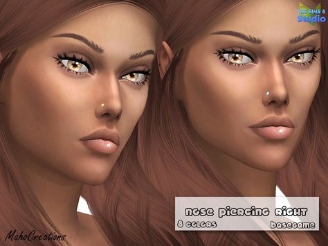 piercing for the left and right side in a set  Found in TSR Category 'Sims 4 Accessories Sets' Sims 4 Nose Stud, Nose Rings Sims 4 Cc, The Sims 4 Cc Nose Piercing, Cc Nose Piercing, Sims 4 Cc Nose Ring, Sims 4 Cc Nose, Annoyed Quotes, 4 Piercings, Sims Accessories