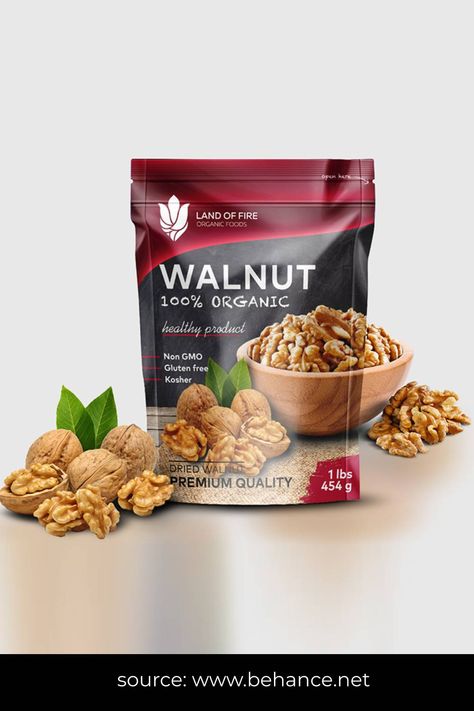 Nuts Packaging Design, Fruits Packaging, Nuts Packaging, Packaging Snack, Packaging Design Ideas, Organic Nuts, Luxury Packaging Design, Fruit Packaging, Packaged Snacks