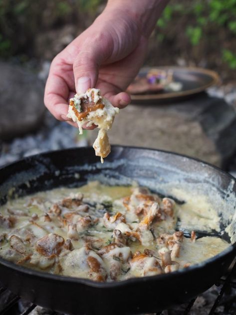 Chanterelle Mushroom Recipes, Bread Spreads, Chanterelle Recipes, Nordic Recipes, Norwegian Cuisine, Wild Kitchen, Viking Food, Nordic Recipe, Seasonal Cooking