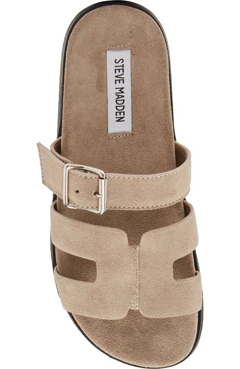 Mayhem Slide Sandal (Women) | Nordstrom Slip Ons Sandals, Trendy Sandals 2024 Women, Women’s Sandals, Feminine Sneakers, Spring Fasion, Amazon Sandals, Beach Flats, Coastal Outfits, Fall Sandals