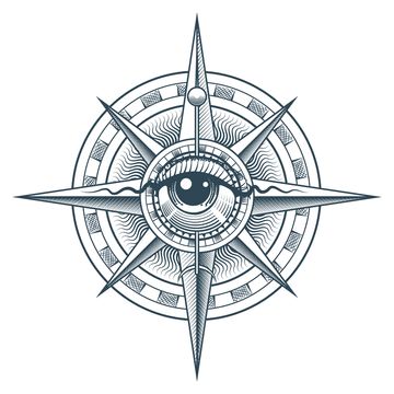 Evil Eye Compass Tattoo, Eye Of The Storm Tattoo, Wind Rose Tattoo, Inside Tattoo, Concept Tattoo, Third Eye Tattoos, Storm Tattoo, Tattoo Eye, Sailor Tattoo