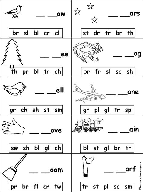 Blends, Digraphs, Trigraphs, and Other Letter Combinations - Enchanted Learning Blend Words Worksheets, Letter Combination, Blending Words Worksheets, Diagraphs And Blends Worksheets, Blends And Digraphs Worksheets, Phonics Blends Worksheets, 1st Grade Reading Worksheets, Phonics Reading Passages, Phonics For Kids