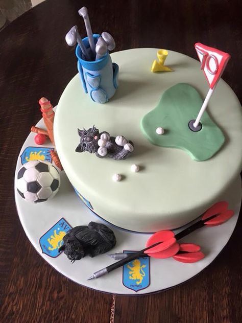 Multi sports cake Multi Sports Birthday Cake, Multi Sports Cake, Sport Cake Ideas, Sports Birthday Cakes, Sports Cake, Sports Cakes, Golf Cake, Cake Quotes, Sport Cakes