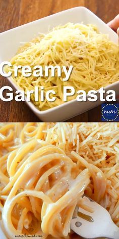 Kid Pasta Recipes, Garlic Pasta Recipes, Spaghetti Pasta Recipe, Pasta Recipes For Kids, Lunch Pasta, Creamy Garlic Pasta, Pasta Creamy, Resep Pasta, Pasta Side Dishes