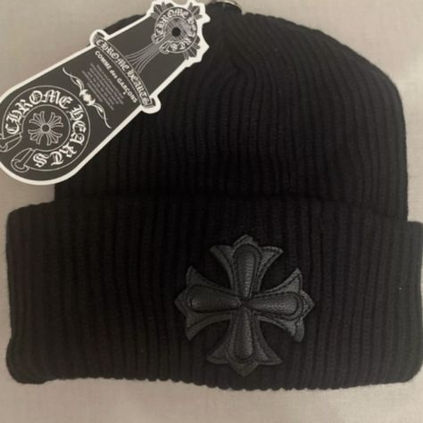 Brand New Chrome Hearts Cross Patch Beanie 100% Authentic Chrome Hearts Cross, Cross Patch, Patch Beanie, Heart Accessories, Hat Collection, Accessories Brand, Men Clothes, Chrome Hearts, Pocket Jeans