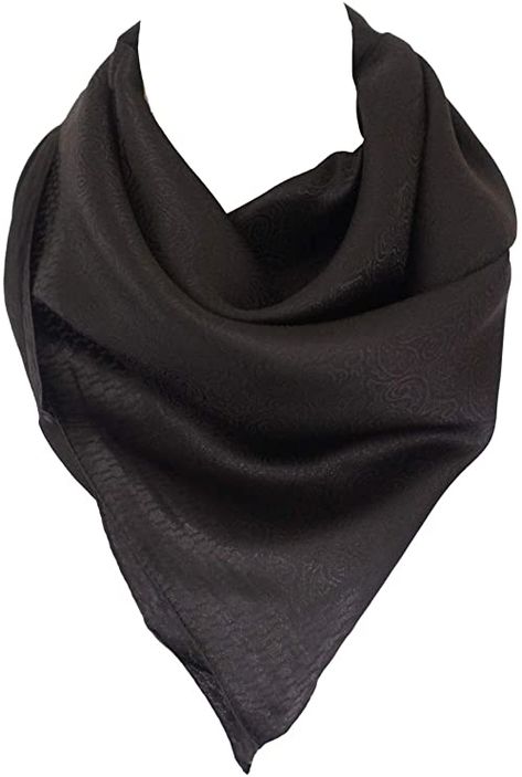 Self Embossed Silk Feel Paisley Print with Borders Bandana Neck Scarf Head Scarves (Black): Amazon.co.uk: Clothing Scarf Aesthetic, Bandana Neck Scarf, Black Bandana, Ladies Head Scarf, Bandana Neck, Head Scarves, Scarf Head, Black Neck, Bandana Scarf