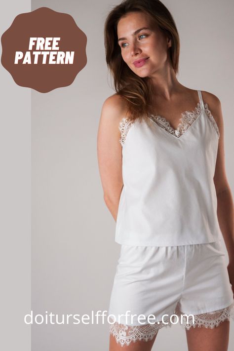 Discover an extensive collection of complimentary sewing patterns sourced globally at doiturselfforfree.com. Craft exquisite items for individuals of all ages, including children, babies, men, women, and even home decor—all at no cost. Access these free patterns conveniently in PDF format. Download Free Pdf Sewing Patterns, Sewing Patterns Free Women, Sewing Top, Top With Shorts, Tank Top And Shorts, Pajama Pattern, Dress Patterns Free, Free Sewing Pattern, Free Pdf Sewing Patterns