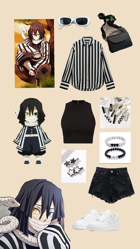 #iguroobanai #obanaioutfit #animeoutfit #inspiredoutfit Demon Slayer Inspired Outfits, Bakugo Katsuki Fanart Cute, Character Inspired Outfits, Alt Style, Fandom Outfits, Anime Inspired Outfits, Casual Cosplay, Anime Hair, Themed Outfits