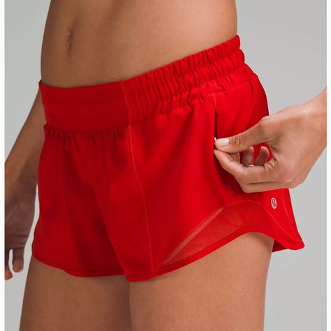 Nwt Built-In Liner Offers Extra Coverage Continuous Drawcord Is Easy To Cinch And Won't Get Lost In The Wash Discreet Zippered Pocket In Seam For Small Items Secret Stash Pocket In The Liner Reflective Details Lululemon Red Shorts, Red Lululemon Shorts, Cat Room, Red Shorts, Athletic Shorts, Small Items, Christmas List, Low Rise, Lululemon Athletica