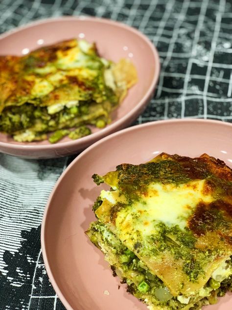 Green Lasagna, Mushroom Pesto, Lasagna With Spinach, Southwestern Chopped Salad, Pesto Lasagna, Recipe Spinach, Spinach Pesto, Goat Cheese Pasta, Pea Pesto