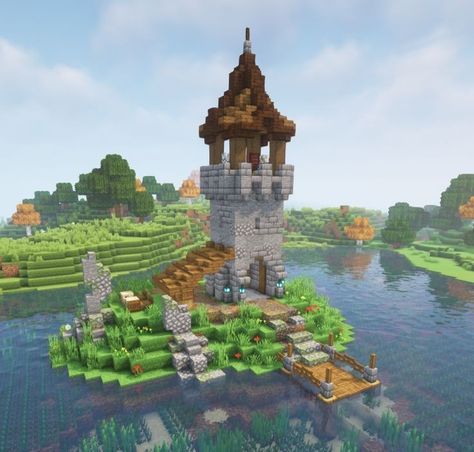 Minecraft Castle Designs, Vila Medieval, Case Minecraft, Bangunan Minecraft, Minecraft Farm, Minecraft Cottage, Minecraft Castle, Minecraft Medieval, Cute Minecraft Houses