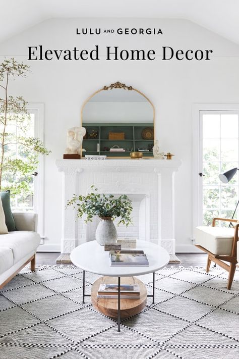 Anthropologie Mirror, Oversized Wall Mirrors, Curved Mirror, Hallway Console, Console Table Hallway, Large Wall Mirror, Lulu And Georgia, Living Room Shop, Fireplace Mantle