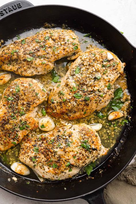 Garlic Butter Chicken Creamy Ranch Chicken, Italian Chicken Recipes, Honey Sesame Chicken, Seared Chicken Breast, Creamy Ranch, Pan Seared Chicken, Roasted Root Vegetables, Butter Chicken Recipe, Garlic Butter Chicken