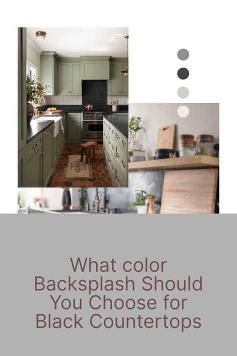 Backsplash Ideas For Black Countertops, Black Kitchen Countertops Color Combos, Backsplash With Black Countertops, Black Countertops Kitchen Color Schemes, Matte Black Countertops, Backsplash Black Granite, Black Countertops Kitchen, Kitchen Black Countertop, Color Backsplash