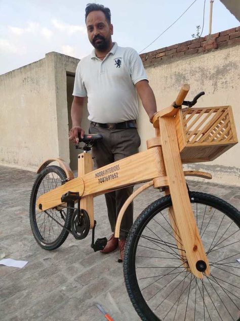 Wooden Bicycle, Wood Bike, Adirondack Chair Plans, Wooden Bike, Bicycle Pedal, Carpentry Skills, Custom Bicycle, Bicycle Design, Bike Design