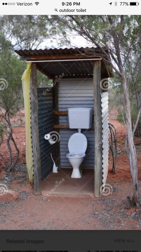 Outdoor Toilet Ideas, Outhouse Bathroom, Outside Toilet, Outdoor Bathroom Design, Outdoor Toilet, Outdoor Bath, Back Porch Ideas Decks, Back Porch Ideas Covered, Australian Bush