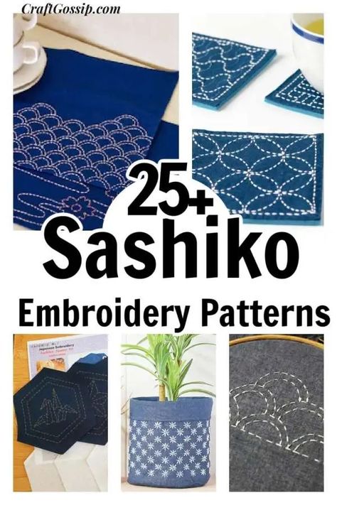 25 Sashiko Embroidery Patterns To Try – Needle Work #sashiko #sashikoembroidery #freesashikopatterns Shashiko Embroidery Denim, Sashiko Embroidery Patterns Free, Shashiko Embroidery Patterns Free, Sashiko Pattern Free Printable, Shasiko Pattern, Japanese Textiles Patterns, Sashiko Pattern Templates, Embroidery Inspiration Ideas, Sashiko Embroidery Patterns