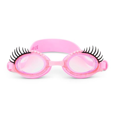 powder-puff-pink-splash-lash-kids-swim-goggles-anti-fog-lenses-UV-protection-glamorous-design-adjustable-strap Cute Swim Goggles, Preppy Goggles, Cute Goggles, Swimming Laps, Lash Design, Swimming Goggles Kids, Pink Splash, Summer Necessities, Lap Swimming