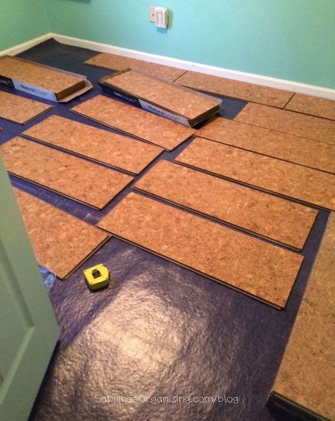 cork flooring transformation, diy, flooring Replace Carpet, Inexpensive Flooring, How To Make Headboard, Modern Flooring, Genius Ideas, Cork Flooring, Basement Flooring, Glass Floor, Diy Flooring