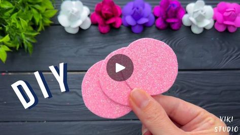 Amazing Roses DIY Flowers Making Idea With Glitter Foam Sheet | Amazing Roses DIY Flowers Making Idea With Glitter Foam Sheet   #diy #diycrafts #craftideas #flowermaking #tutorial | By VIKI Studio CraftsFacebook Sheet Flowers, How To Make Glitter, Craft Flowers, Rakhi Design, Foam Sheets, Diy Flowers, Flower Crafts, Flower Making, Roses