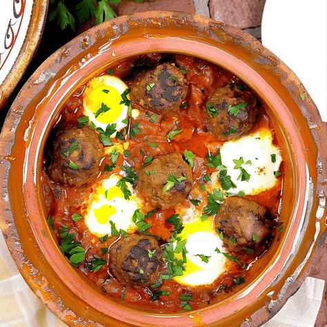 Moroccan Meatballs (Meatball Tagine) Prep Time: 20 minutes Cooking Time: 45 minutes Total Time: 65 minutes Transport your taste buds to the vibrant streets of Morocco with this hearty and ... Read more Meatball Tagine, Spanish Meatballs, Moroccan Meatballs, Moroccan Stew, Meatball Ingredients, Impressive Recipes, Meatballs Recipe, Green Olives, Saute Onions