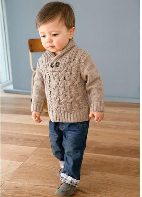 Cardigan Til Baby, Boys Knit Sweaters, Knitting Patterns Boys, Crochet Baby Sweaters, Baby Boy Sweater, Baby Boy Knitting Patterns, Baby Sweater Patterns, Baby Sweater Knitting Pattern, Baby Boy Knitting