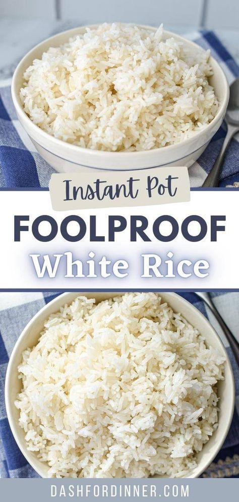 If you're looking for easy Instant Pot side dishes, you have to try this easy recipe for Instant Pot White Rice. This foolproof Instant Pot rice recipe is SO simple to make, and completely versatile. It goes with all of your favorite Instant Pot recipes, and is a naturally gluten free side dish. If you're looking for ways to prepare easy meals and meals for weeknights, let the Instant Pot come to the rescue and start with this easy recipe for Instant Pot white rice! Instagram Pot Rice, Instant Pot Minute Rice, Instant Rice In Instant Pot, Perfect Rice Instant Pot, How To Cook White Rice In Instant Pot, Instant Pot Rice Recipes White, Instant Pot Long Grain White Rice, Rice Instant Pot White, Instapot White Rice