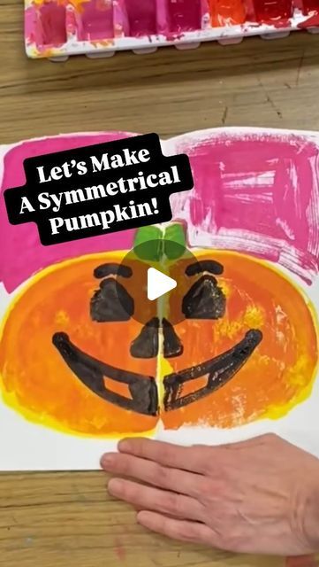 Cassie Stephens on Instagram: "This one is fun and easy…and you can make lots of pumpkins this way! We do these on days when the kids are pretty excited about the approaching holiday so they can stand up, move around, make a bunch of these and have fun (all while learning about symmetry and color mixing!). I’ll add the link to this blog post in my stories so you can use this video in your art making world. For supplies, I’m using my favorite UCreate Mixed Media paper by @weareprang as well as their tempera paint! Have fun!" One Is Fun, Symmetrical Balance, Cassie Stephens, Preschool Art Projects, October Activities, Art Assignments, Tempera Paint, Orange Paint, Fall Art