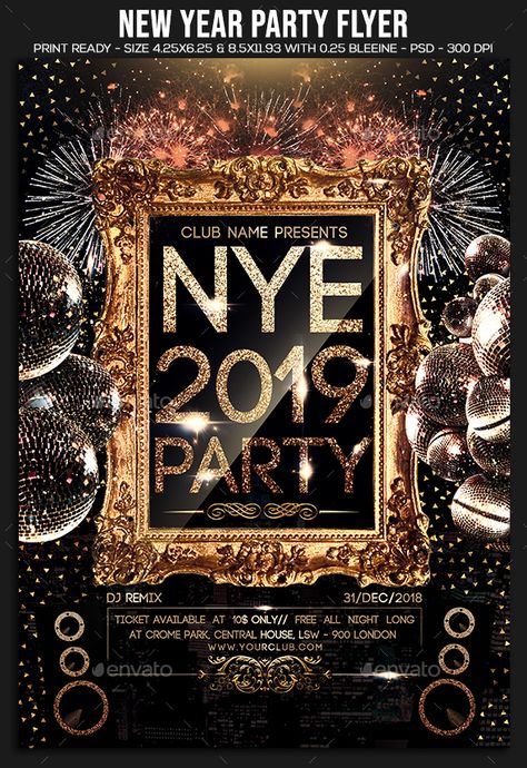 #New Year #Party #Flyer - Clubs & Parties Events New Year's Eve Flyer, New Year Party Flyer, Chinese Party, New Year Flyer, Asian Party, Business Advertisement, Restaurant Themes, Club Party Flyer, Menu Flyer