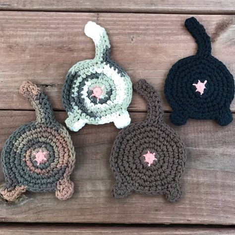 Cat Butthole Coasters Are Actually Adorable! - I Can Has Cheezburger? Crochet Cat Butthole Coasters Free Pattern, Crochet Cat Butthole Coasters, Cat Butthole Coasters, Coasters Free Pattern, Coasters Pattern, Stitch Witchery, Crochet Coaster Pattern, Crochet Doily Patterns, Fun Crochet Projects