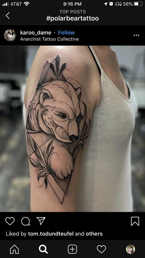 Tattoo That Symbolizes Family, Indigenous Tattoo Ideas, Animal Tattoo Sleeve, Bear Tattoo Ideas, Polar Bear Tattoo, Bear Tattoo Designs, Cowgirl Tattoos, Mountain Tattoo Design, Tattoo Sleeve Ideas