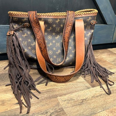 I Love This Bag But Never Used It. Shortened Fringe. It Is A Bit Wavy Due To Sitting In Storage. Currently Hard To Get. Similar To The Repurposed Boho Lv Bags. Western Handbags And Purses, Fringe Louis Vuitton Purses, Western Bags Purses, Western Bags, Belly Bag, Western Bag, Western Handbags, Concealed Carry Purse, Fringe Purse