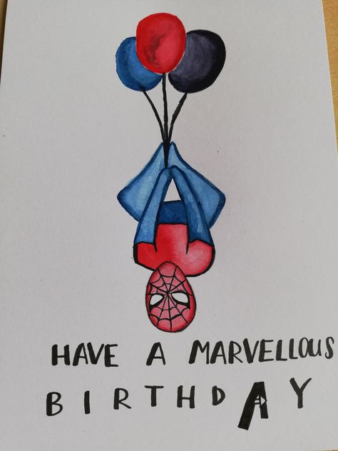 Birthday Card Ideas Spiderman, Spiderman Birthday Drawing, Spider Man Birthday Cards, Marvel Birthday Cards Diy, Spiderman Birthday Cards Handmade, Spiderman Birthday Card Ideas, Spider Man Birthday Cards Diy, Spiderman Birthday Card Diy, Spiderman Cards Handmade